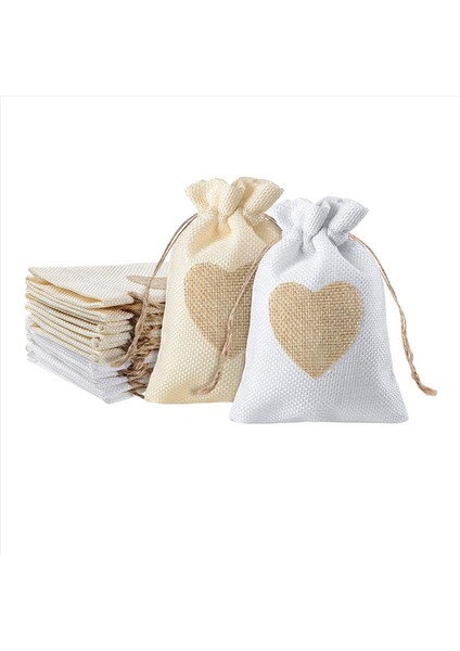 Çarpma Çantaları 40 Pack 4x5 5 Inç Çizme Kalp Çuval Tepe Torbası Şeker Torbaları Sevgililer Günü Için Keten Cepler Noel (Yurt Dışından) fiyatları