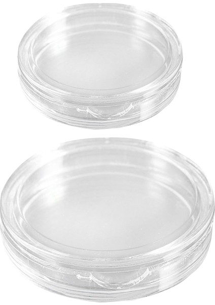 20 Pcs Küçük Yuvarlak Şeffaf Plastik Para Kapsülleri Kutu 30MM ve 38MM (Yurt Dışından)