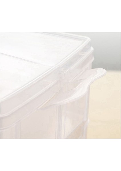 Sanat El Sanatları ve Mücevher Organizatörü 30 Ayarlanabilir Bölmeli Istiflenebilir 3 Katmanlı Berrak Plastik Organizatör (Yurt Dışından) indirimleri