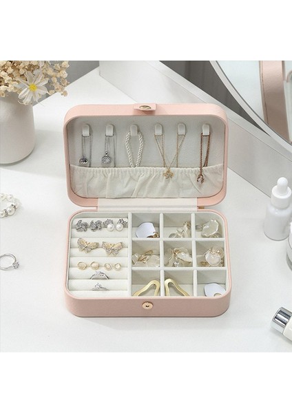 Seyahat Takı Kutusu Pu Deri Küçük Takı Organizatör Kadınlar Taşınabilir Mini Seyahat Kılıfı Ekran Depolama Sahibi B (Yurt Dışından) fiyatları