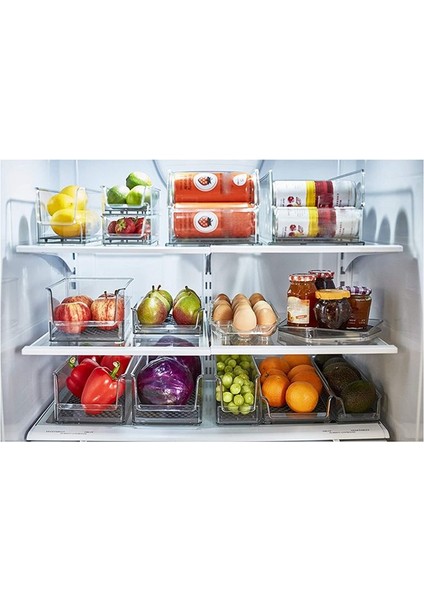 Fridge In Clear Uzun Kutular - Istiflenebilir Mutfak ve Soda Kutularını Organize Etmek Için Ev Saklama Kapları (Yurt Dışından) fırsatları