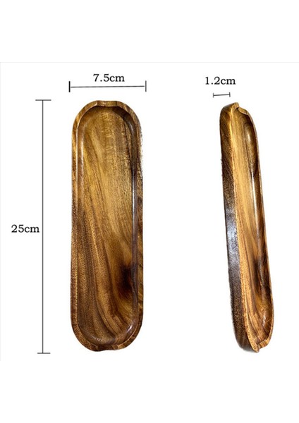 3x Tik Dikdörtgen Ahşap Plaka Küçük Yaprak Akasya Meyve Tabağı Atıştırmalık Tabak Ahşap Tepsi Suşi Plaka Kaşık Rafı (Yurt Dışından) fırsatları