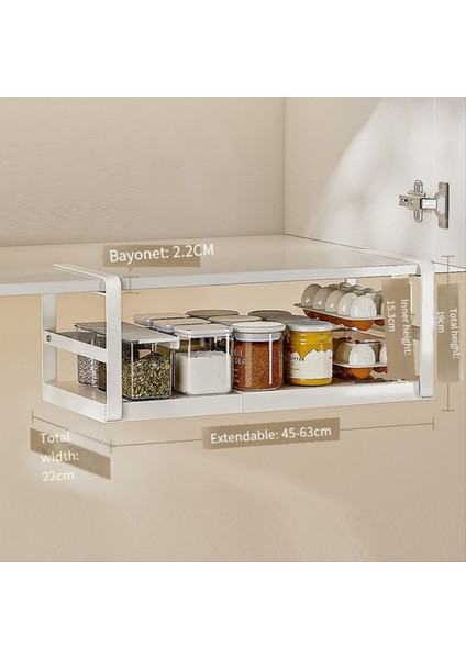 Raf Altındaki Dolaplar Için Uygun Genişletilebilir Refef Depolama Sepeti Asılı Sepet Depolama Alanını Artırın (Yurt Dışından) fiyatları