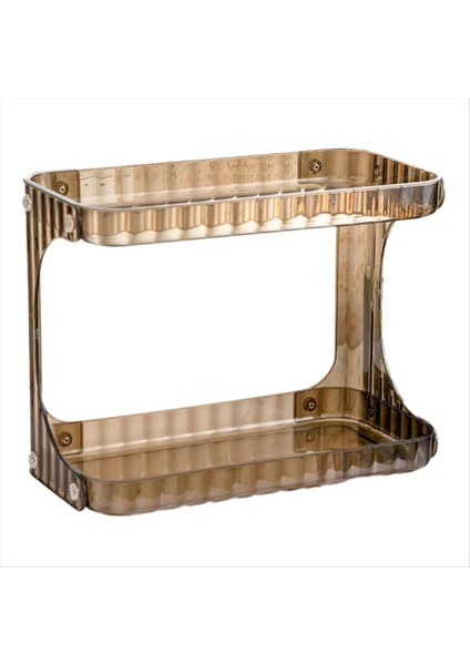 Banyo Depolama Rafı Çift Katmanlı Kozmetik Saklama Kutusu El Yıkama Stand Masaüstü Cilt Bakım Ürünleri Ekran B (Yurt Dışından)