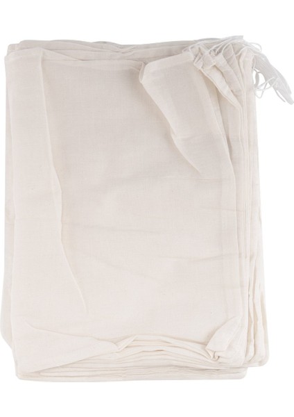20 Adet Büyük Muslin Torbaları Pamuklu Çekme Çantaları Çay Demleme Çantaları (8 x 12 Inç) (Yurt Dışından)