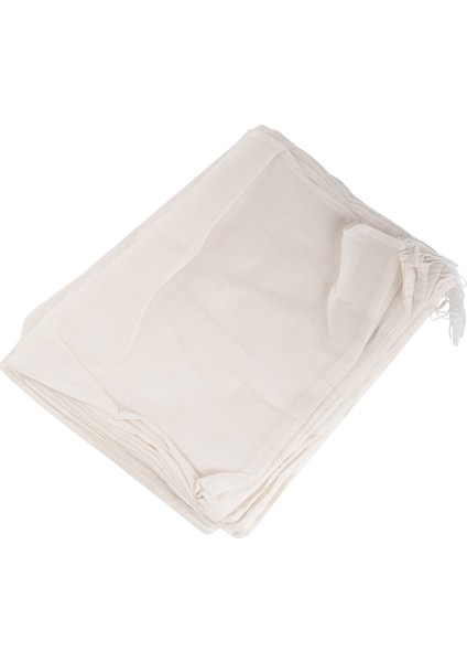 20 Adet Büyük Muslin Torbaları Pamuklu Çekme Çantaları Çay Demleme Çantaları (8 x 12 Inç) (Yurt Dışından) fiyatları