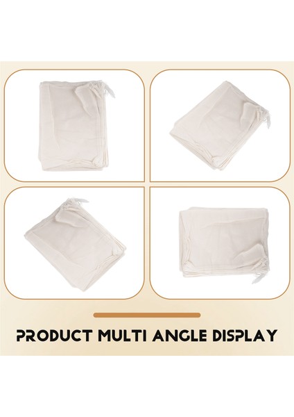 20 Adet Büyük Muslin Torbaları Pamuklu Çekme Çantaları Çay Demleme Çantaları (8 x 12 Inç) (Yurt Dışından) modelleri