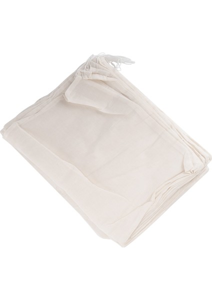 20 Adet Büyük Muslin Torbaları Pamuklu Çekme Çantaları Çay Demleme Çantaları (8 x 12 Inç) (Yurt Dışından) fırsatları