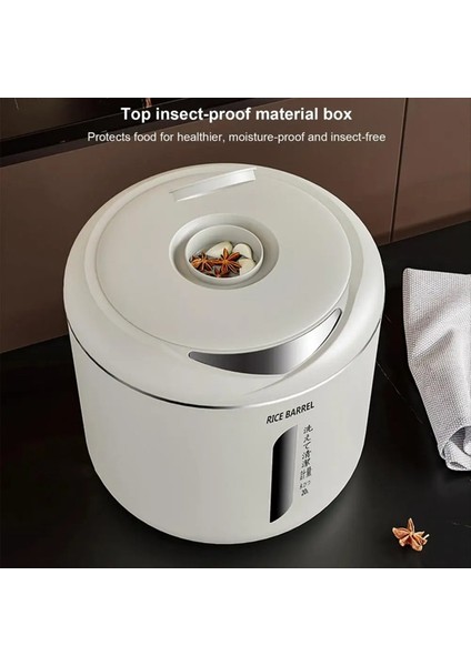 Pirinç Kovası Nem Geçirmez Böcek Geçirmez Kapalı Tank Preslenmiş Kalınlaştırılmış Toz Depolama Kovası Mutfak Saklama Kutusu L (Yurt Dışından) fırsatları