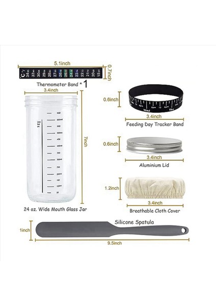 2x Cam Hava Etki Kavanoz Yardımcı Makinesi Doğal Fermantasyon Kavanozu Kapak ve Ölçekli Hamur Fermantasyon Kiti (Yurt Dışından) fiyatları