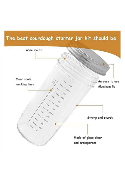 2x Cam Hava Etki Kavanoz Yardımcı Makinesi Doğal Fermantasyon Kavanozu Kapak ve Ölçekli Hamur Fermantasyon Kiti (Yurt Dışından) indirimleri