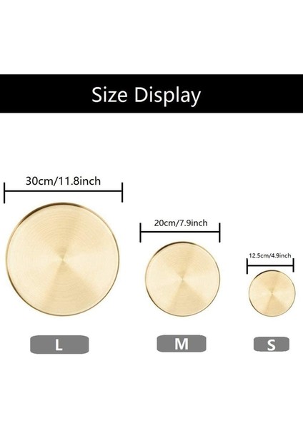 2 Adet Yuvarlak Altın Tepsisi Makyaj Banyo Mat Pirinç Kaplama 1 8 Inç ve 7 9 Inç Için Metal Dekoratif Makyaj Tepsisi Organizatörü (Yurt Dışından) fırsatları
