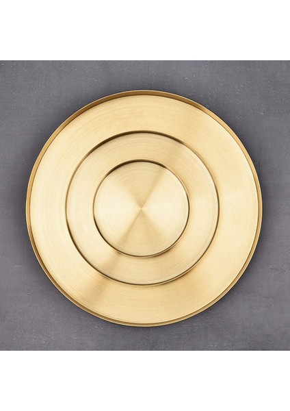 2 Adet Yuvarlak Altın Tepsisi Makyaj Banyo Mat Pirinç Kaplama 1 8 Inç ve 7 9 Inç Için Metal Dekoratif Makyaj Tepsisi Organizatörü (Yurt Dışından) indirimleri