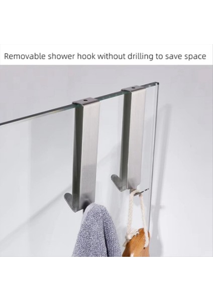 Çift Kanca Havlu Kancaları Cam Duvar Için Banyo Için Modern Havlu Kancaları Anti Bozulma Tasarımı Uzun Kalıcı Performans (Yurt Dışından) modelleri