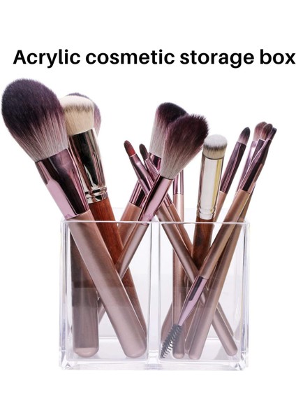 Temiz Akrilik Makyaj Fırçası Tutucu Kalem Kalem Kupası Tutucu Kozmetik Depolama Kılıfı Masaüstü Kırtasiye Organizatör Ev Ofisi ve Okul Için Bölümler (Yurt Dışından) fiyatları