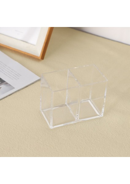 Temiz Akrilik Makyaj Fırçası Tutucu Kalem Kalem Kupası Tutucu Kozmetik Depolama Kılıfı Masaüstü Kırtasiye Organizatör Ev Ofisi ve Okul Için Bölümler (Yurt Dışından) fırsatları