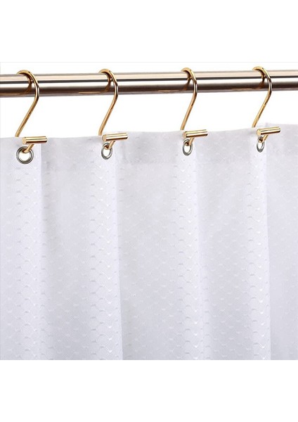 24X Duş Perdesi Kanca Halkaları Pirinç Dekoratif Duş Perdesi Yüzük Banyo Duş Çubuğu Duş Kancaları T Şekilli (Yurt Dışından) fiyatları