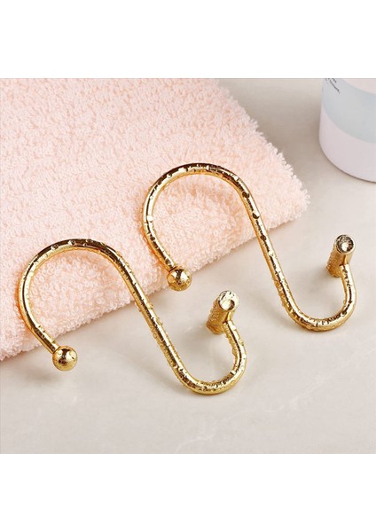 24X Duş Perdesi Kanca Halkaları Pirinç Dekoratif Duş Perdesi Yüzük Banyo Duş Çubuğu Duş Kancaları T Şekilli (Yurt Dışından) modelleri