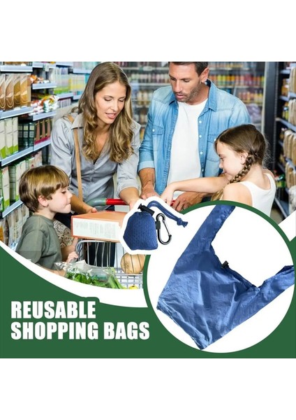 Katlanabilir Bakkal Çantaları Yeniden Kullanılabilir Su Geçirmez Bakkal Alışveriş Çantaları Kancalar ile Büyük Kapasiteli Depolama Makinesi Yıkanabilir (Yurt Dışından) indirimleri