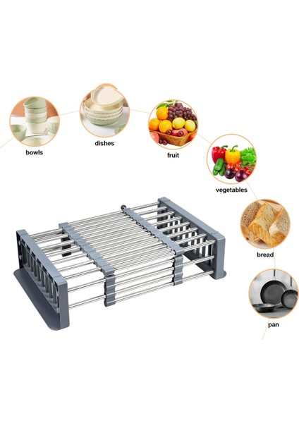 Bulaşık Boşluğu Genişletilebilir Mutfak Lavabo Kase Sepet Filtresi Çok Fonksiyonlu Mutfak Lavabo Yemek Rafı (Yurt Dışından) fiyatları