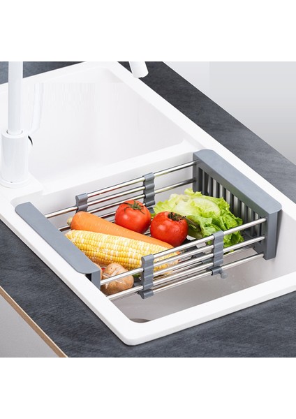 Bulaşık Boşluğu Genişletilebilir Mutfak Lavabo Kase Sepet Filtresi Çok Fonksiyonlu Mutfak Lavabo Yemek Rafı (Yurt Dışından) indirimleri