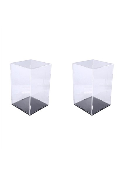 2x Şeffaf Akrilik Ekran Kutusu Koleksiyonu Ekran Kabini Akrilik Ekran Kutusu Action Figür Oyuncak Toplama Için (Yurt Dışından)