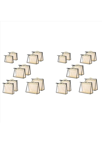 20PCS Temiz El Çantası Depolama Organizatör Toz Kapak Çantaları 5 Boyut Şeffaf Çanta Koruyucu Depolama Çantası Dolap Rafı Için (Yurt Dışından)