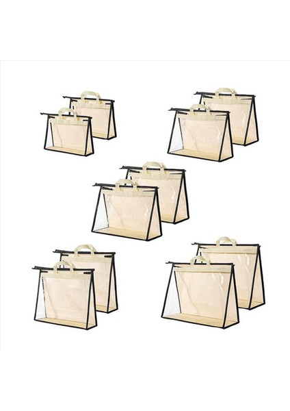 20PCS Temiz El Çantası Depolama Organizatör Toz Kapak Çantaları 5 Boyut Şeffaf Çanta Koruyucu Depolama Çantası Dolap Rafı Için (Yurt Dışından) fiyatları