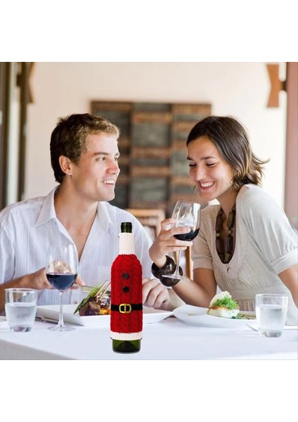 Şarap Şişeleri Için Noel Kapakları Şarap Şişesi Dekorasyonu Sağlam Şişe Kazak Şenlik Şenlikli Şarap Şişesi Çantası Şişe Kapak (Yurt Dışından) indirimleri