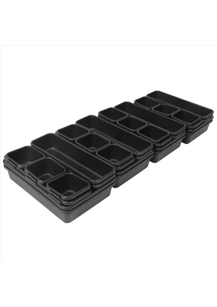Araç Kutusu Organizatör ve Depolama Tepsisi Araç Kutusu Çekmece Organizatör Kutuları Toolbox Organizer Tepsi Bölücü Seti Siyah 32 Paket (Yurt Dışından) modelleri