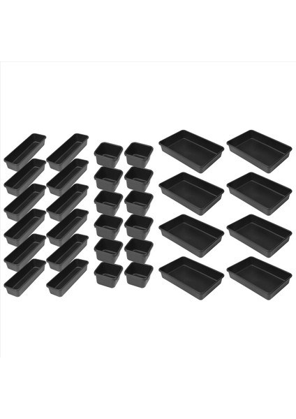 Araç Kutusu Organizatör ve Depolama Tepsisi Araç Kutusu Çekmece Organizatör Kutuları Toolbox Organizer Tepsi Bölücü Seti Siyah 32 Paket (Yurt Dışından) fırsatları