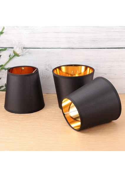 12X Siyah Lamba Tonları Altın Astar Klipsli Hafif Gölgeler Mum Avize Abajurlar (Yurt Dışından) indirimleri