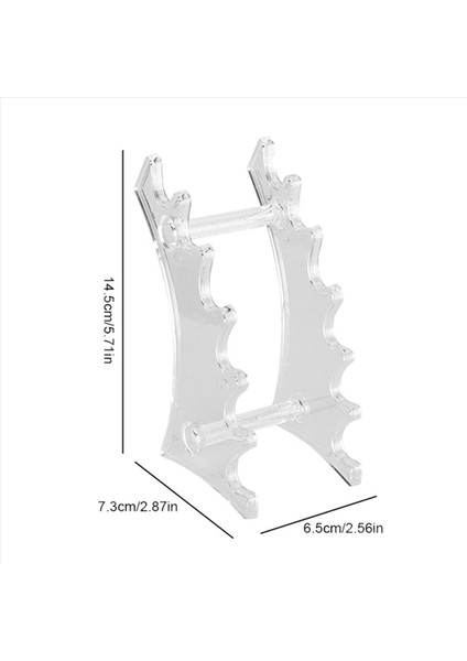 3x Akrilik 6 Yüzdük Ekran Standı Kaş Çeşme Kalem Kalem Mücevher Makyaj Fırçası Raf Organizatör Tutucu Clear (Yurt Dışından) fiyatları