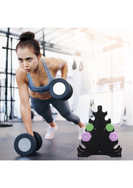 Dumbbell Raf Standı Kompakt A-Frame Dumbbell Rafı Yükseltilmiş Saplı Üçgen Şekilli Ağırlık Rafı Ev Spor Salonu Alanı (Yurt Dışından) fiyatları