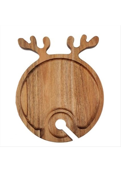 Ahşap Palet Noel Pişmiş Biftek Tepsisi Açık Piknik Şarap Bardak ve Şarap Tutucular Tepsi Meyve Biftek Tabak (Yurt Dışından)