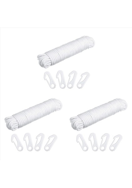 50 Feet x 1/4inch Bayrak Direği Halyard Halat Halyard Halat Halat Halat Bayrak Direği Kanca Klipsleri Açık Bayrak Direği Aksesuarları Uyumlu (Yurt Dışından)