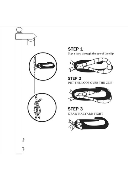 50 Feet x 1/4inch Bayrak Direği Halyard Halat Halyard Halat Halat Halat Bayrak Direği Kanca Klipsleri Açık Bayrak Direği Aksesuarları Uyumlu (Yurt Dışından) fırsatları