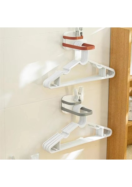 Çok Fonksiyonlu Giysiler Askı Depolama Rafı Yumruksuz Duvara Monte Çift Katmanlı Katlanabilir Giysiler Raf Rafı B (Yurt Dışından) fırsatları