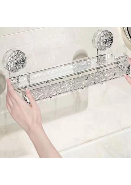 4x Light Lüks Tarzı Yumruksuz Depolama Rafı Duş Emme Emme Kupası Rafı Duş Dispenser Sabun Organizatör (Yurt Dışından) fiyatları