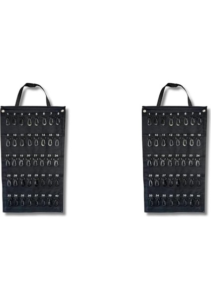 2x Çok Yönlü Toplama Anahtar Saklama Kutusu Hava Durumu Taşınabilir Taşınabilir Saklama Kutusu Ev Ofisi Için 40 Anahtar Güvenlik Kancası Tutar (Yurt Dışından)