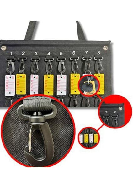 2x Çok Yönlü Toplama Anahtar Saklama Kutusu Hava Durumu Taşınabilir Taşınabilir Saklama Kutusu Ev Ofisi Için 40 Anahtar Güvenlik Kancası Tutar (Yurt Dışından) indirimleri