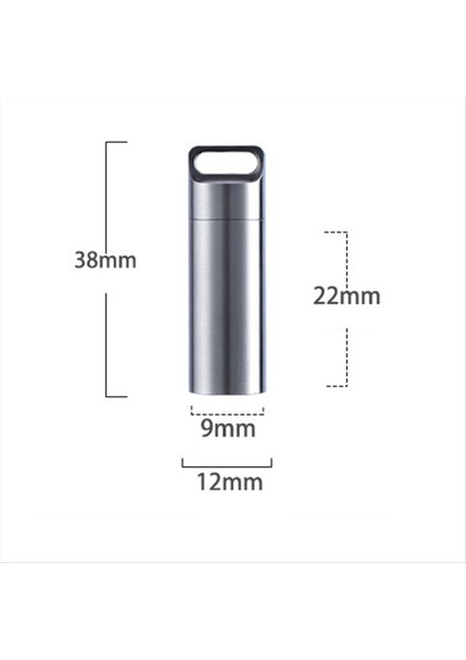 Mini Paslanmaz Çelik Alaşım Su Geçirmez Şişe Ultralight Conta Şişesi Biist Portatif Hap Kutusu Dış Alet (Yurt Dışından) modelleri