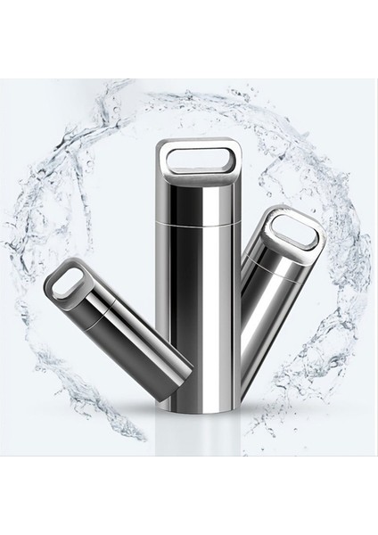 Mini Paslanmaz Çelik Alaşım Su Geçirmez Şişe Ultralight Conta Şişesi Biist Portatif Hap Kutusu Dış Alet (Yurt Dışından) indirimleri