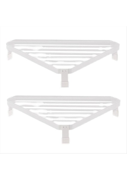 Fırın Açısı Çerçeve Ferforje Üçgen Demir Çerçeve Raf Rafı Anti-Ölçeklendirme Köşe Masa Beyaz (Yurt Dışından)