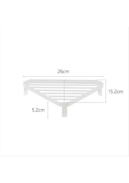 Fırın Açısı Çerçeve Ferforje Üçgen Demir Çerçeve Raf Rafı Anti-Ölçeklendirme Köşe Masa Beyaz (Yurt Dışından) fiyatları