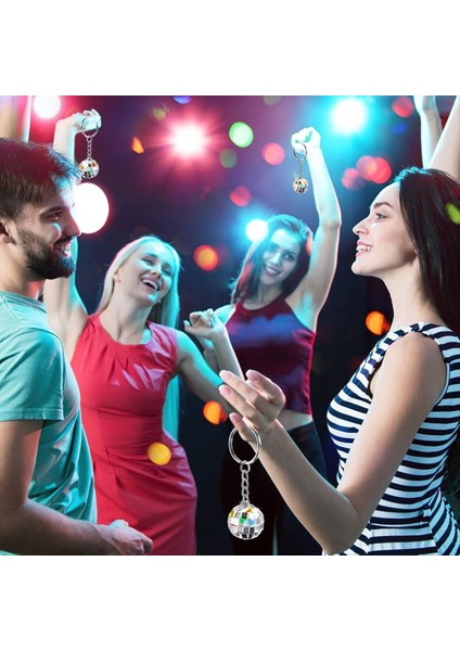96PCS Mini Disko Topu Anahtarlıklar Disko Topu Iyilikleri Ayna 70S 80S 90S Disko Anahtarlık Toplu Gümüş Disko Aksesuarları (Yurt Dışından) fiyatları