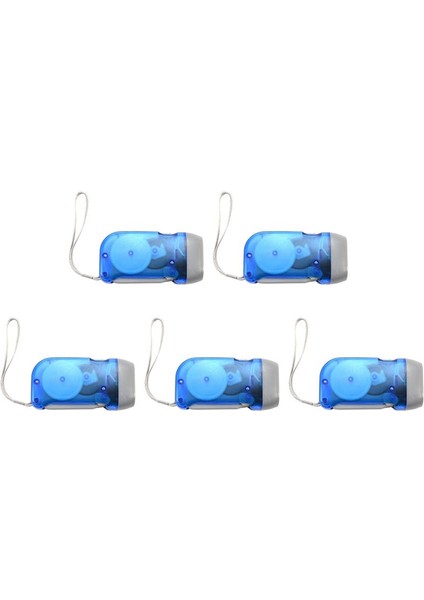 5x El Baskı El Feneri Fener Dinamo Mini El Feneri LED Acil Durum Ev Dinamo Torç Lambası (Yurt Dışından)