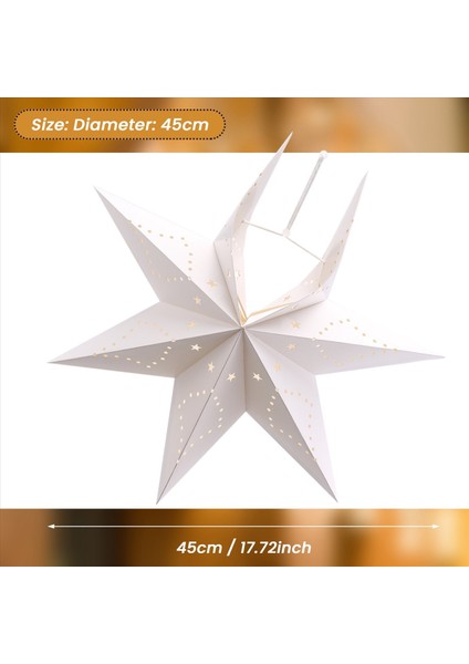 Asma Kağıt 7 Sivri Yıldız Lantern Noel Düğün Doğum Günü Dekorasyonu Için Noel Asma Yıldız Dekorasyonları (Yurt Dışından) fırsatları