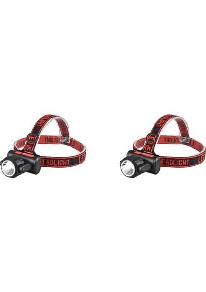 2x LED Head Light Lamba Kafası El Feneri Ayarlanabilir Su Geçirmez Kamp Jogging Yürüyüş Balıkçılık Için Süper Parlak Far (Yurt Dışından)