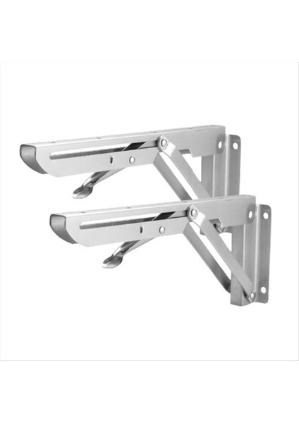 Paslanmaz Çelik Katlanır Açılı Açılı Braket Üçgen Raf Ağır Destek Ayarlanabilir Duvara Monte Edilmiş Stand 8inch (Yurt Dışından)